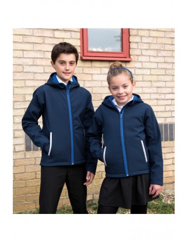 R224JY - Softshell bambino con cappuccio R224JY - Softshell bambino con cappuccio
